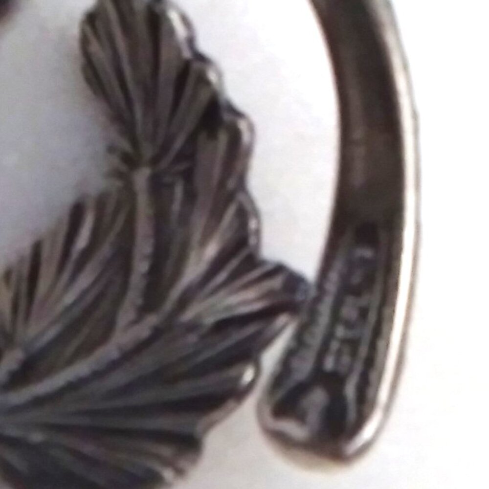 Pine Tree Sterling Spoon Ring - Picture 5 of 6